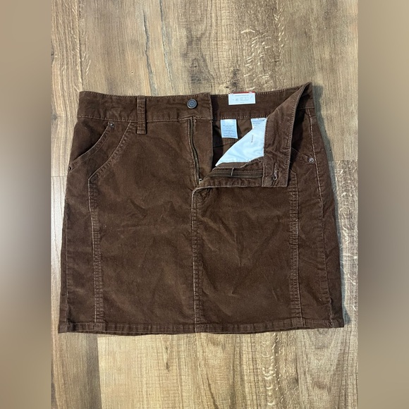 Time and Tru Women's Corduroy Mini Skirt- Warm Coffee - Picture 6 of 7